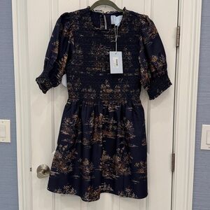 Hill House Home Ellie Nap Dress Equestrian Toile Navy